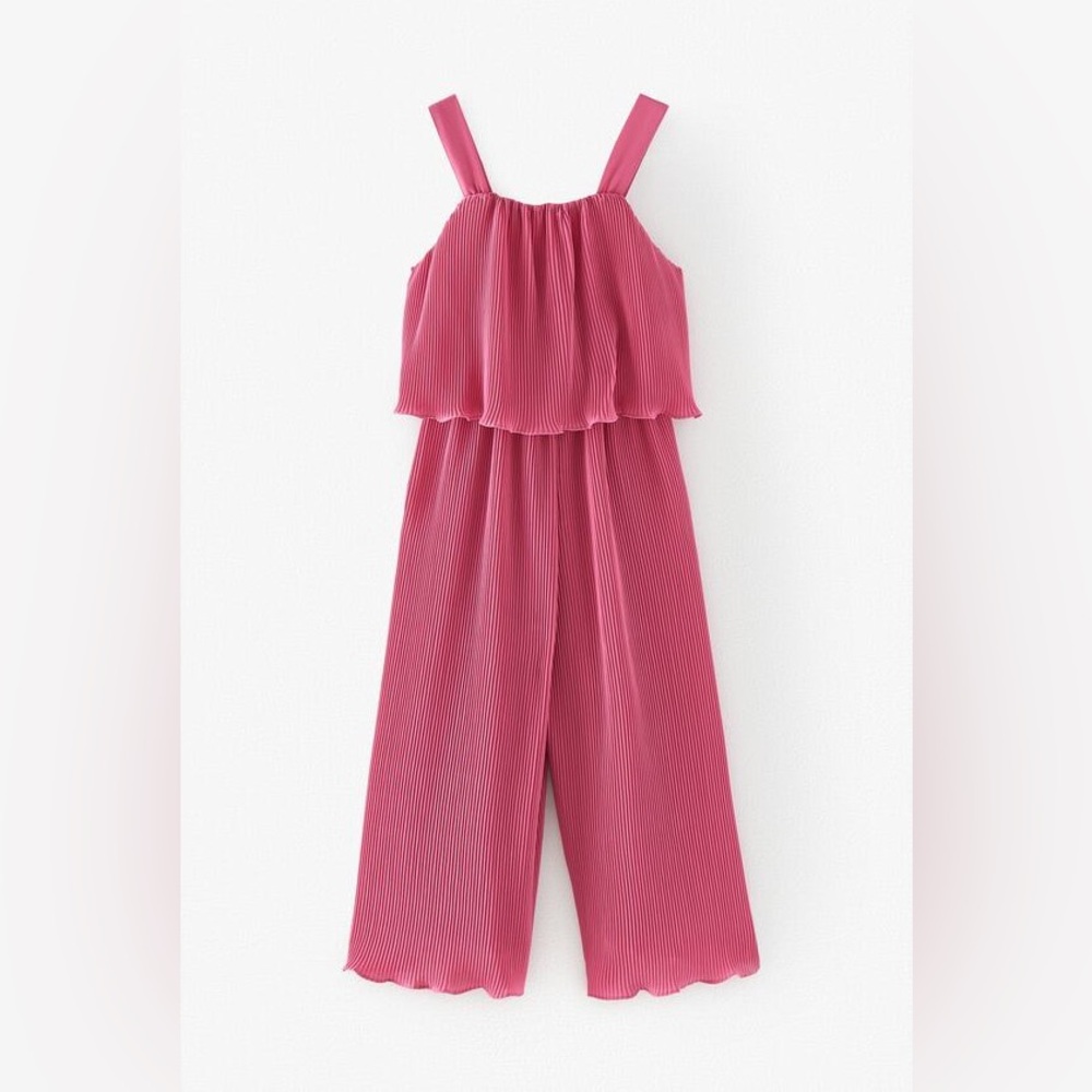 Zara girls PLEATED JUMPSUIT WITH STRAPS